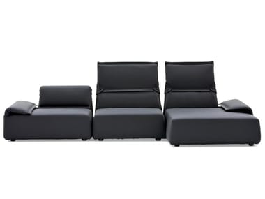 HIGHLANDS - Sectional fabric sofa with removable cover by Moroso