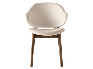 HOLLY - Upholstered fabric chair with wooden structure by Calligaris