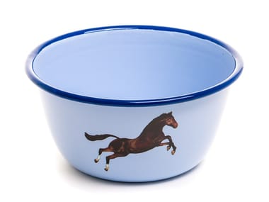 HORSE - Enamelled metal serving bowl (Request Info)