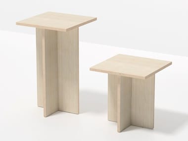 IL GIOCO DELLO SGABELLO - Square bamboo coffee table by Danese Milano