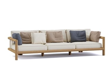 IMANE - 3 seater iroko garden sofa by Paolo Castelli