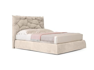 IMPUNTO - Upholstered fabric double bed with high headboard by Pianca