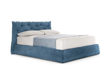 IMPUNTO - Upholstered fabric double bed with tufted headboard by Pianca