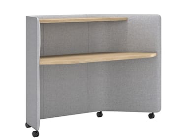 IN OUT OFFICE ME2260 - Workstation desk with sound absorbing screens with casters by Andreu World