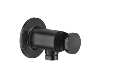 INCISO - Chromed brass handshower holder with wall supply elbow by Gessi