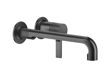 INCISO - - 2 hole wall-mounted brass washbasin mixer without waste by Gessi
