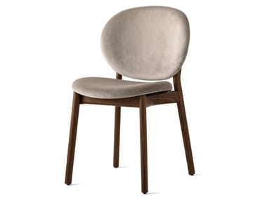 INES - Upholstered fabric chair with wooden structure by Calligaris