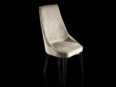 IS - A - High-back fabric chair with beech wood base by Henge