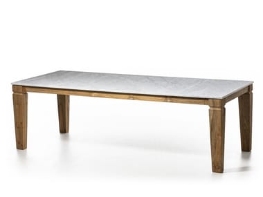 JEKO 33 - Rectangular Carrara marble garden table by Gervasoni