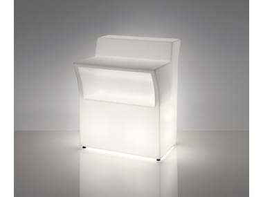 JUMBO BAR - Illuminated outdoor polyethylene bar counter by Slide