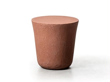 KASANE 19 - Round clay garden pouf by Gervasoni