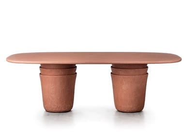 KASANE 33 - Rectangular clay garden table by Gervasoni