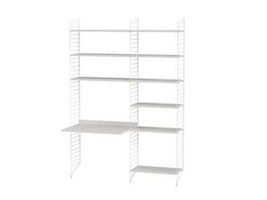 KIDS ROOM D - Open sectional powder coated steel bookcase by String Furniture