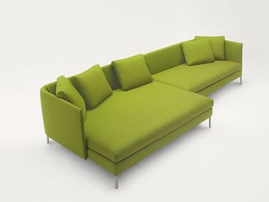 KIMONO - Fabric sofa with removable cover with chaise longue by Paola Lenti