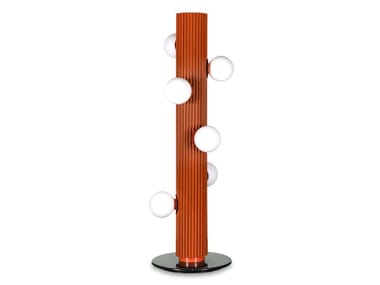 KLEOS - Lacquered metal floor lamp with marble base by Royal Stranger