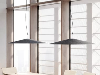 Koinè - LED acoustic felt pendant lamp by Luceplan