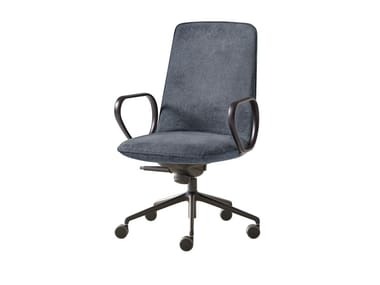 KORI - Height-adjustable fabric office chair with armrests by Inclass