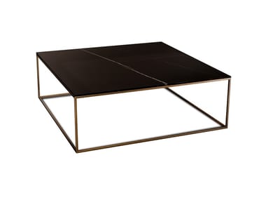 KUBO - Square Marble glass coffee table by Reflex