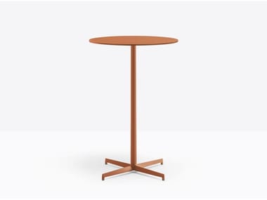 LAJA 5424 - Round aluminium high table by Pedrali