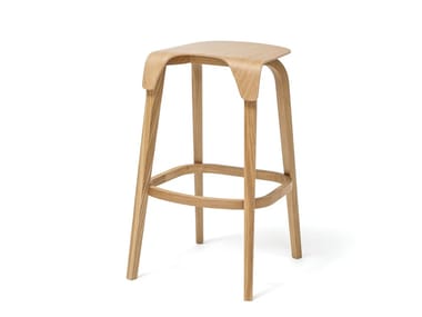 LEAF - High wooden stool by TON