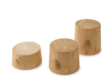 LEGNO VIVO - Round cedarwood coffee table by Riva 1920