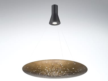 LENS F46 - LED metal pendant lamp by Fabbian