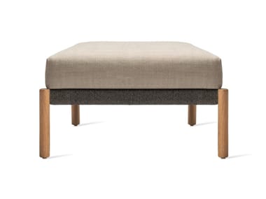 LENTO - Contemporary style square fabric garden footstool by Vincent Sheppard