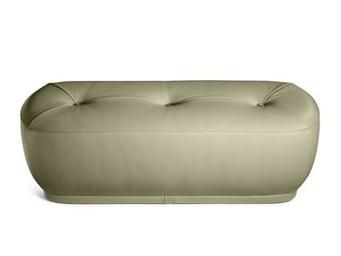 LEPLI' - Upholstered leather bench by Poltrona Frau