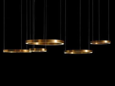 LIGHT RINGS HORIZONTAL - LED brass pendant lamp by Henge