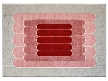 LINEE - Rectangular rug with geometric shapes by Calligaris