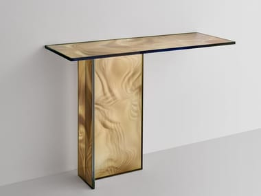 LIQUEFY - Rectangular crystal console table by Glas Italia