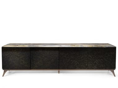 LISBET - Wooden sideboard with marble top by Visionnaire
