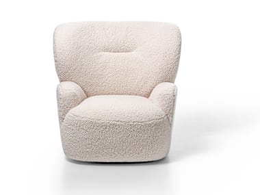 LOLL 09 - Fabric armchair with removable cover with armrests by Gervasoni