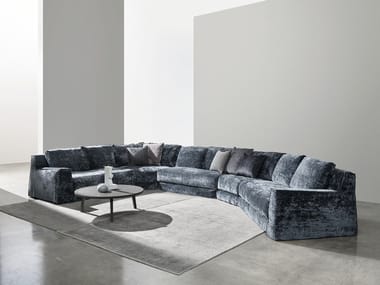 LOLL COMP. 11 - Sectional curved fabric sofa by Gervasoni