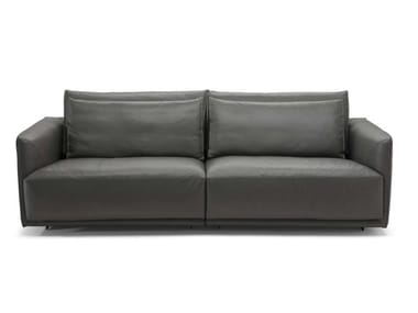 LONG BEACH - Upholstered leather sofa by Natuzzi Italia