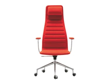 LOTUS HIGH - Swivel office chair with castors by Cappellini