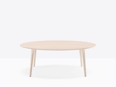 MALM? MLT - Round wooden coffee table by Pedrali