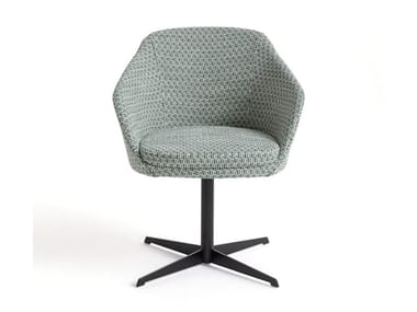 MARFA - Fabric chair with 4-spoke base with armrests by Cappellini