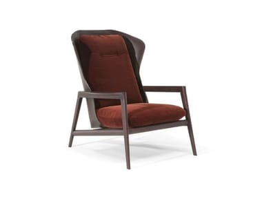 MARGARET - High-back armchair with armrests by Natuzzi Italia