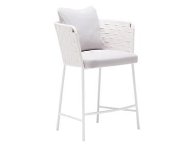 MARINA BQ0290 - High aluminium stool with footrest by Andreu World