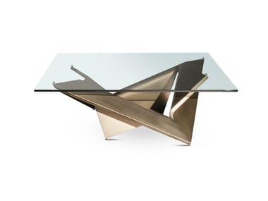 MATHEMATIQUE - Square glass coffee table by Reflex