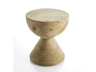 MAYA - Low stool in solid cedar wood by Riva 1920