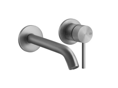 MECCANICA - 2 hole stainless steel washbasin mixer by Gessi