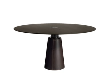 MESA DUE - Round table by Poltrona Frau