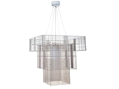 MESH CUBIC XL - Metal pendant lamp by Forestier