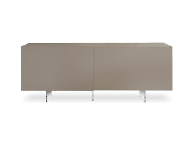 MIRAGE - Wood and glass sideboard with sliding doors by Reflex