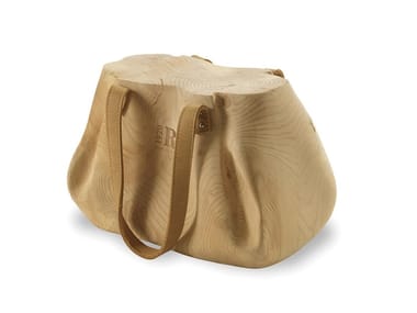 MONDANA - Low solid cedar wood stool by Riva 1920