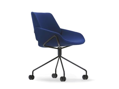 MONK - Trestle-based upholstered fabric office chair by Prostoria
