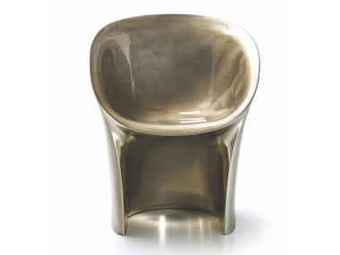 MOON - Polyethylene easy chair with metallic lacquer by Moroso