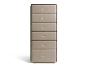 MOONDANCE - Leather chest of drawers by Poltrona Frau